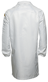 Alternative view of Antistatic Esd Long Sveeve Smock Buttons White