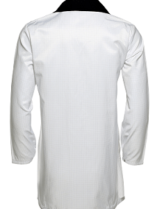 Alternative view of Antistatic Esd Long Sveeve Smock Snap Buttons double colors