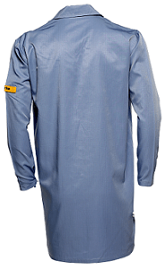 Alternative view of Antistatic Esd logo Long Sleeve Smock Snap Buttons velcro blue
