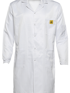 Esd Lab Coad Long Sleeve White